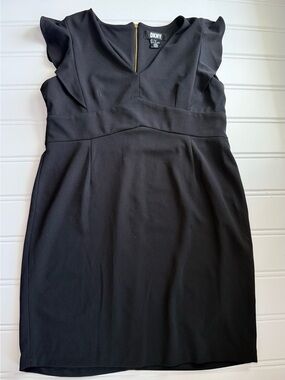 DKNY Women’s Black Sheath Dress 16 Career Cocktail Dress 3252